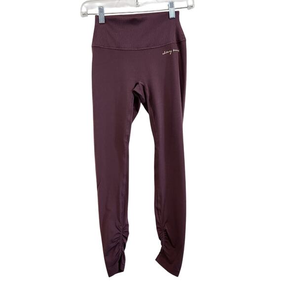 Gymshark Whitney Simmons Ribbed High Waist Leggings Chocolate Size Small NWT - Picture 1 of 9